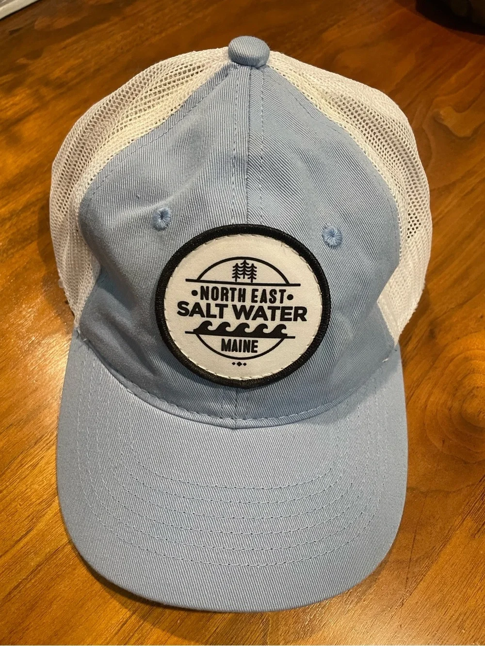 North East Salt Water Maine Light Blue & White Trucker Hat